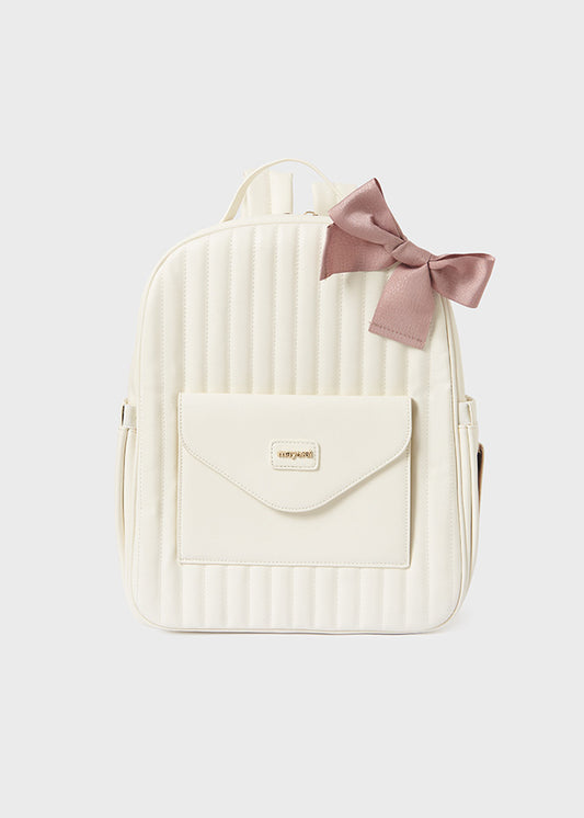 Mayoral Baby Padded Backpack Cream