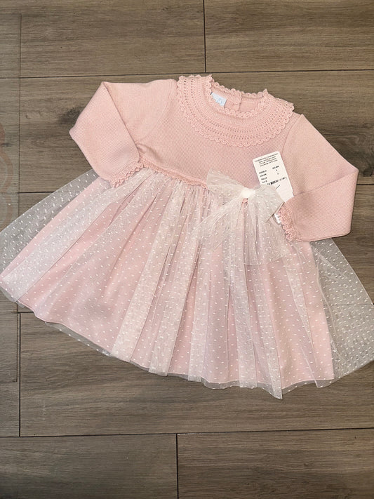 Girls Granlei Pink Lurex Sparkle Knit Dress